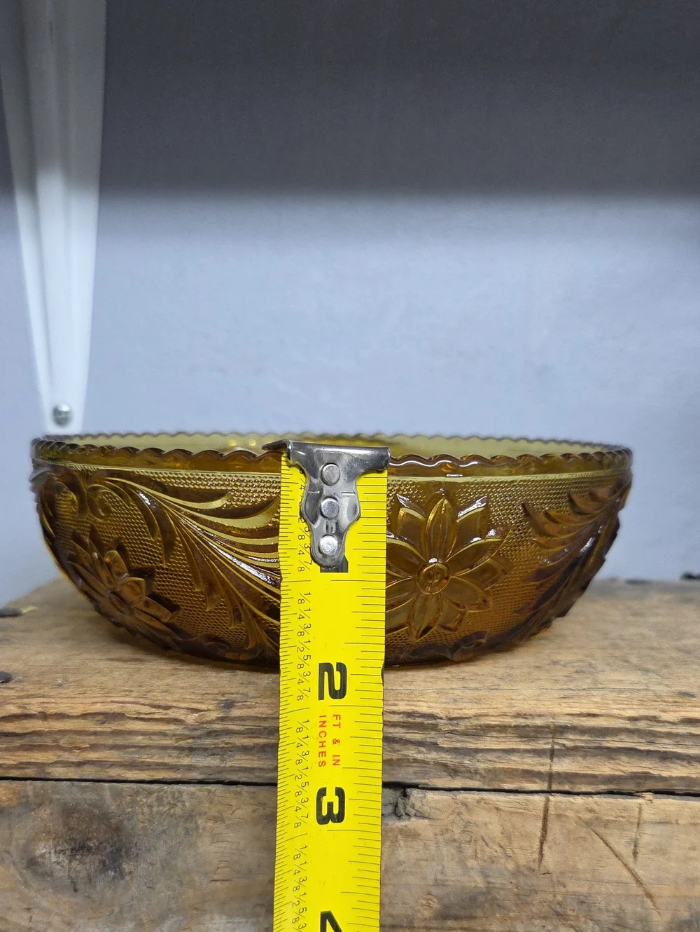 Indiana Glass amber floral